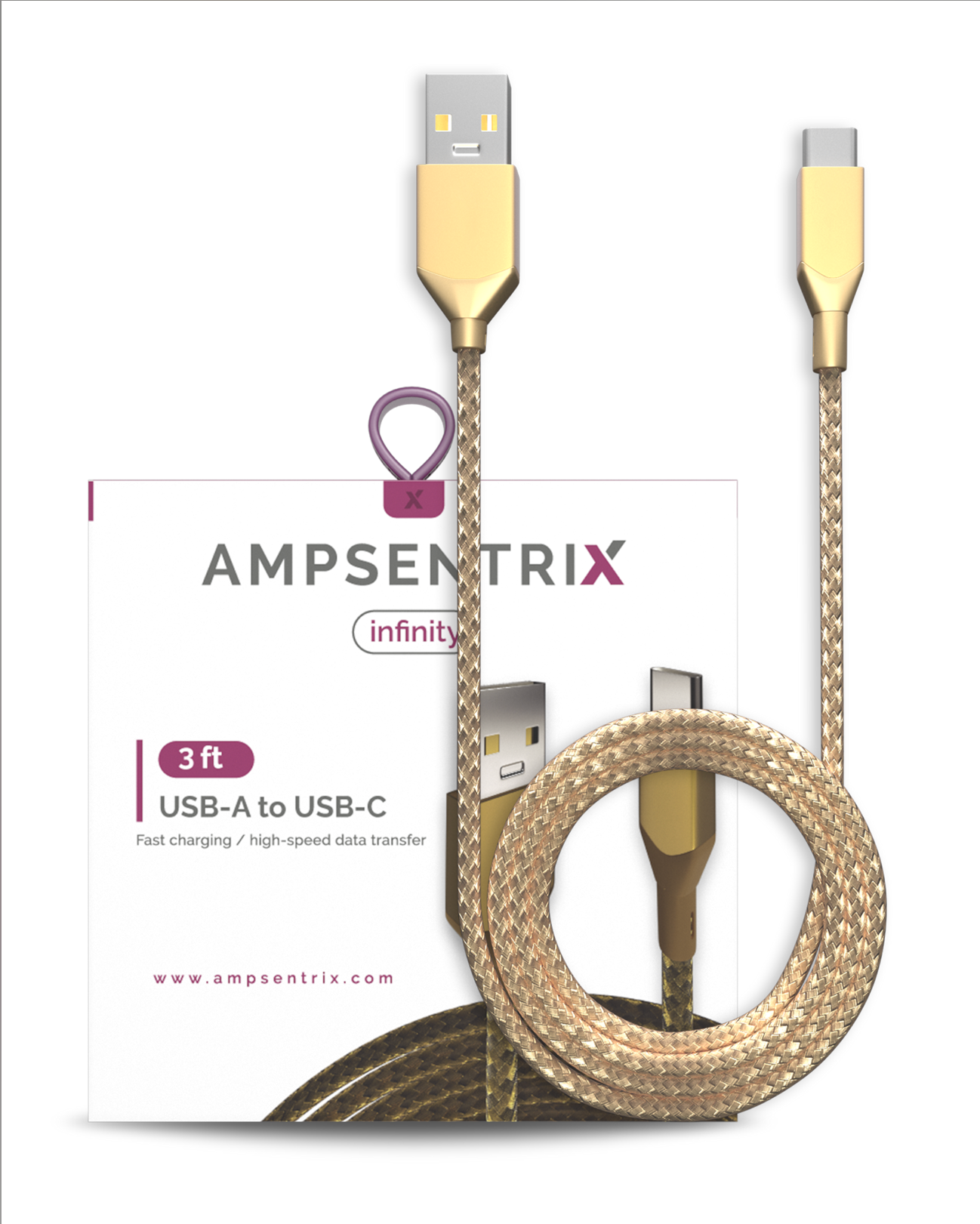 USB Type A to USB Type C Cable - AmpSentrix