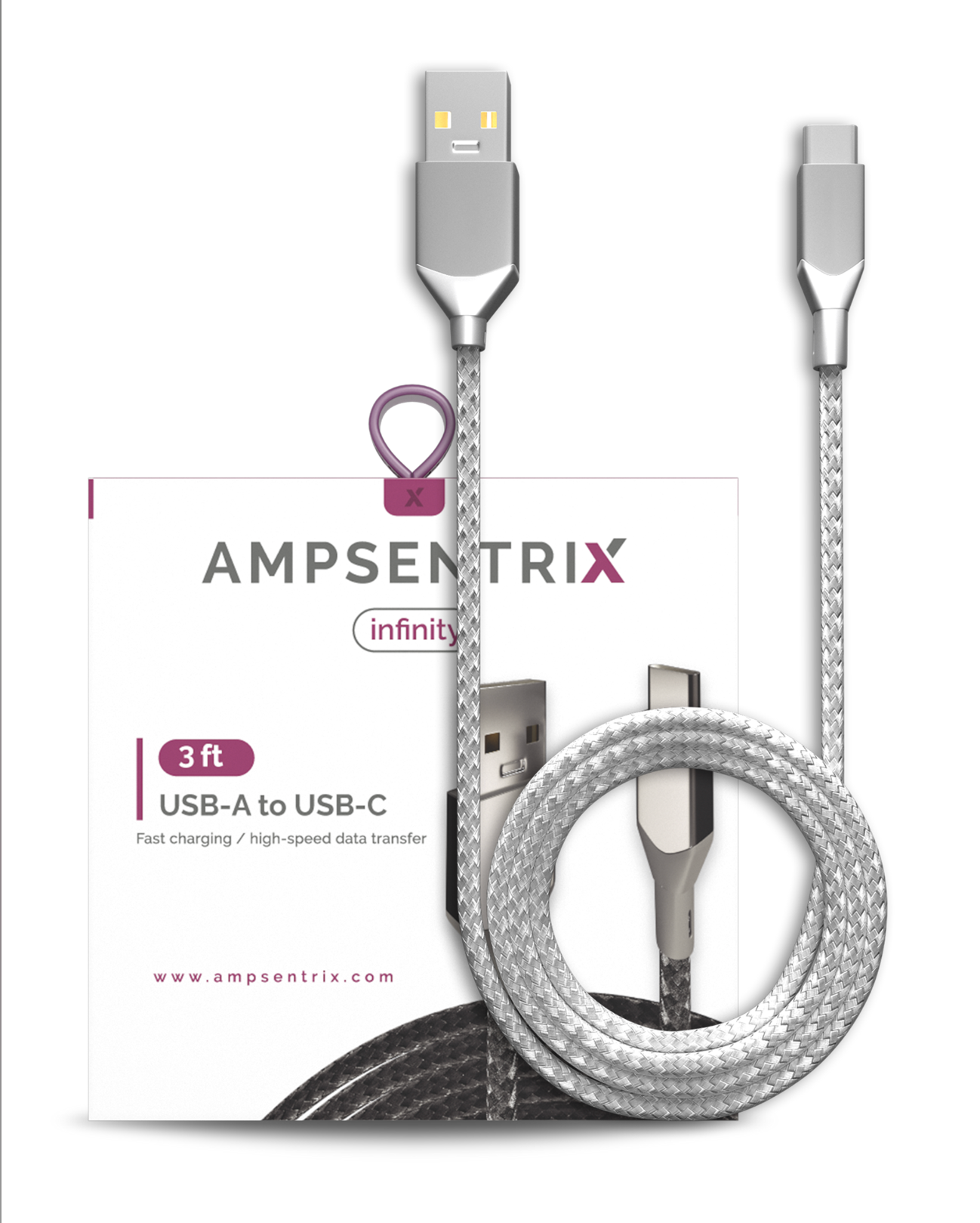 USB Type A to USB Type C Cable - AmpSentrix
