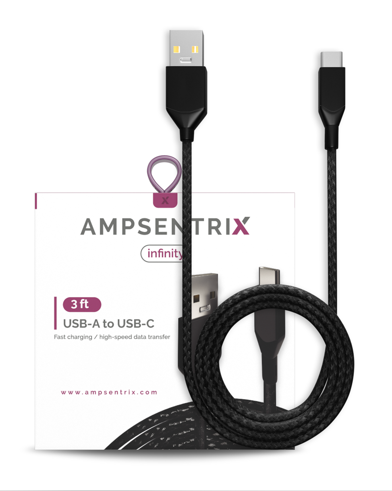 USB Type A to USB Type C Cable - AmpSentrix